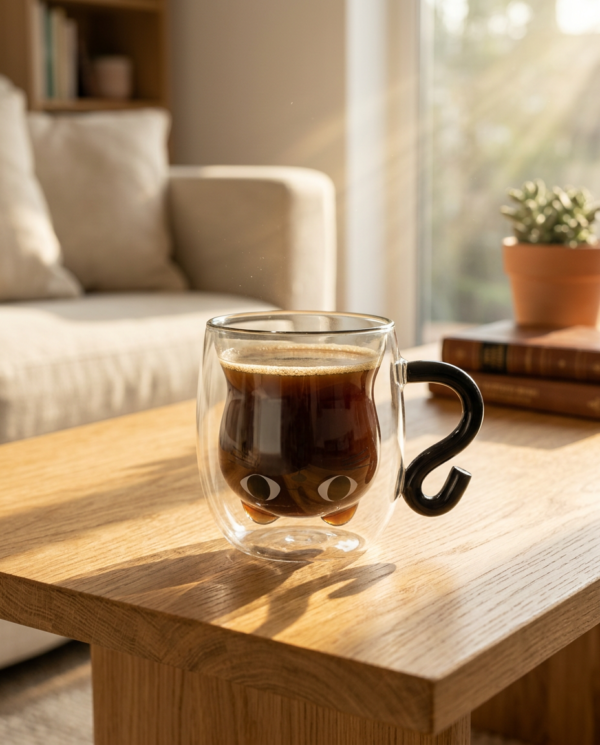 taza gatito café