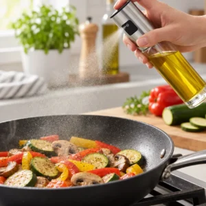 spray aceite en uso
